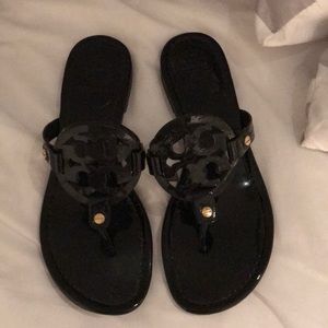 Tory Burch Miller sandal black patent